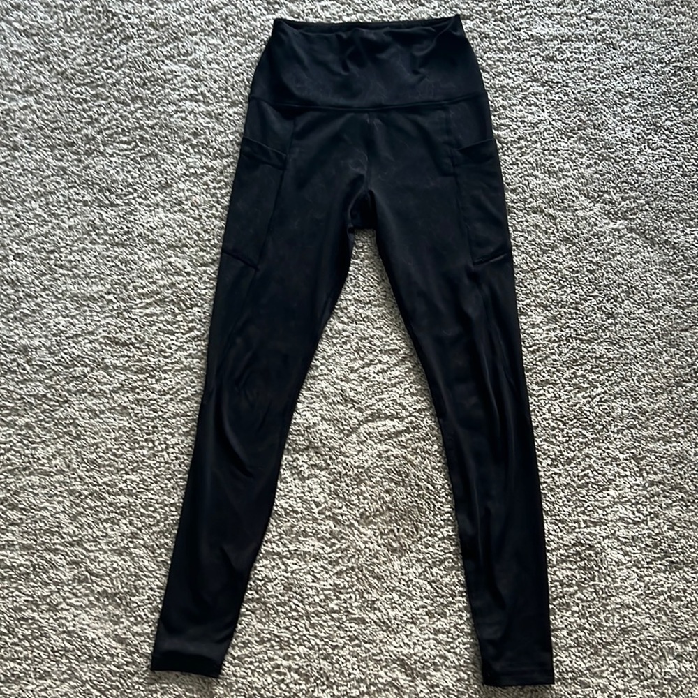 Scorpio sol leggings black animal print high waist athletic yoga active XS nwot